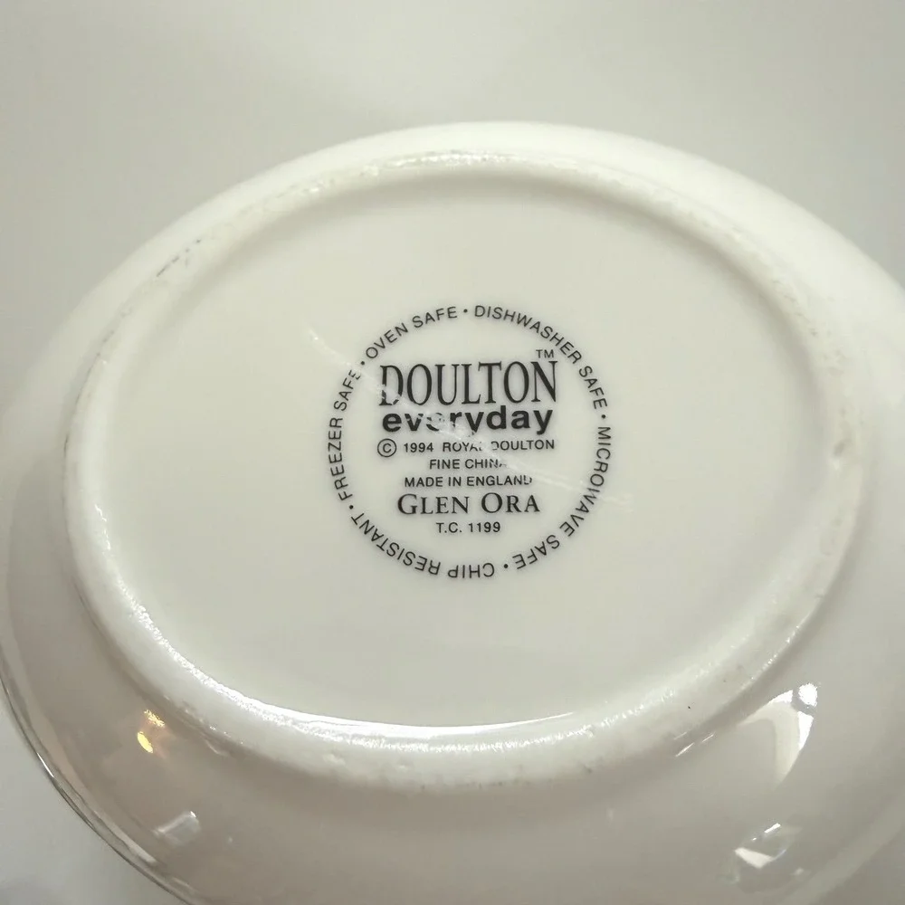Vtg Royal Doulton Glen Ora Handled Sauce‎ Gravy Bowl 1991 England Plaid Pattern